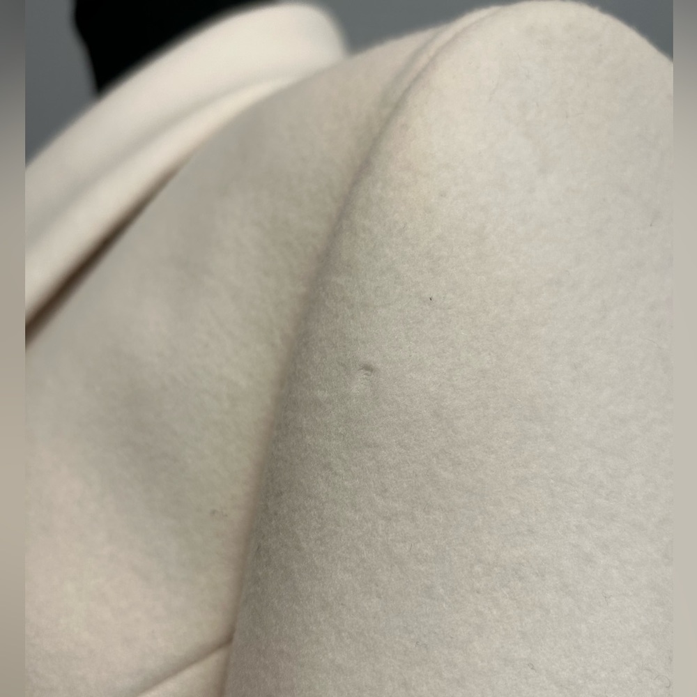 BALMAIN White Double-Breasted Wool Coat, size FR38 (US8) - Picture 9 of 12